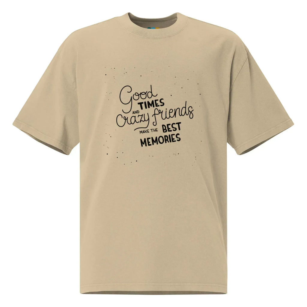 BEST MEMORIES oversized women’s t-shirt - Printoo Shop - - Oversized Faded T-Shirt | AS Colour 5082,SS 2026,t-shirt,Women,women’s t-shirt