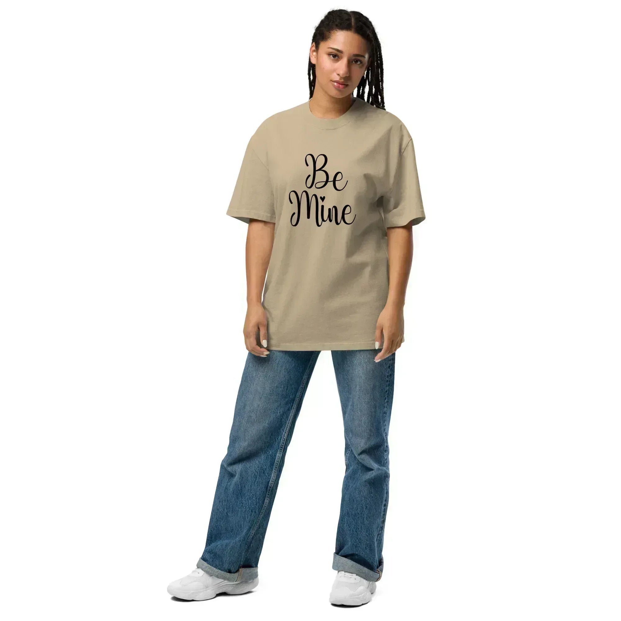 BE MINE oversized women’s t-shirt - Printoo Shop - - Oversized Faded T-Shirt | AS Colour 5082,SS 2026,t-shirt,Women,women’s t-shirt