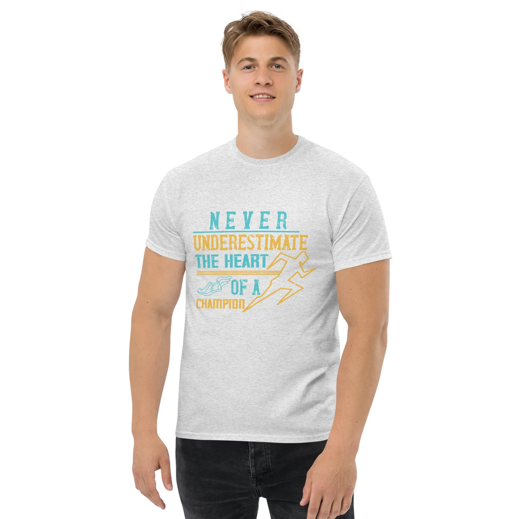 HEART OF A CHAMPION unisex t-shirt - - Running - Printoo Shop