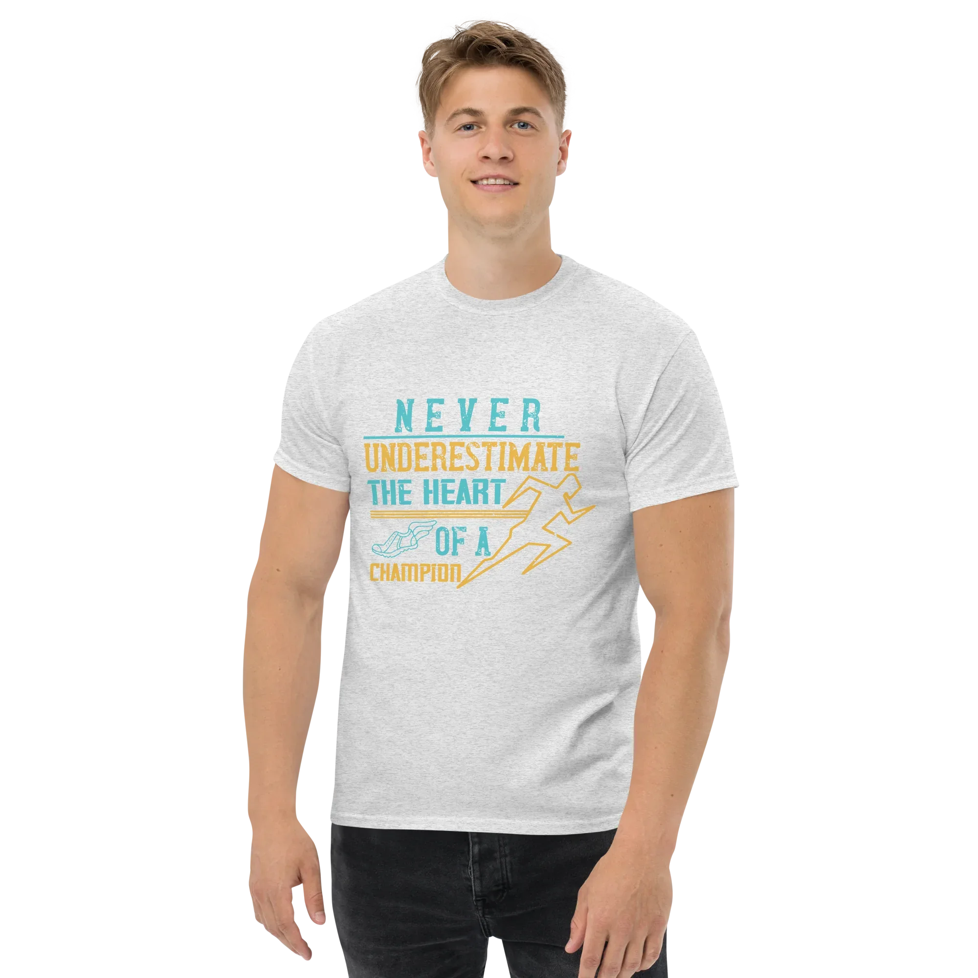 HEART OF A CHAMPION unisex t-shirt - - Running - Printoo Shop