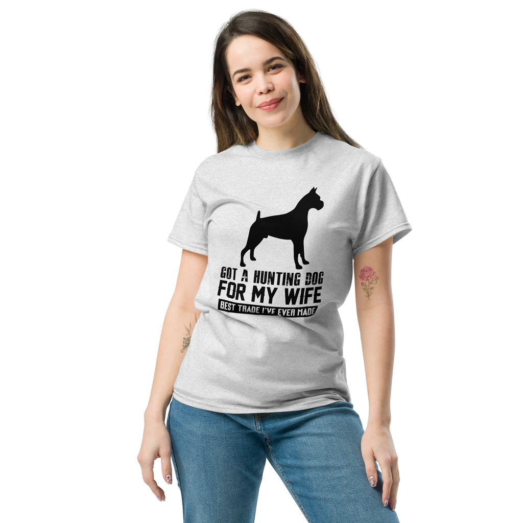 HUNTING DOG unisex t-shirt - Azalea / S - Printoo Shop - 9585535_15813