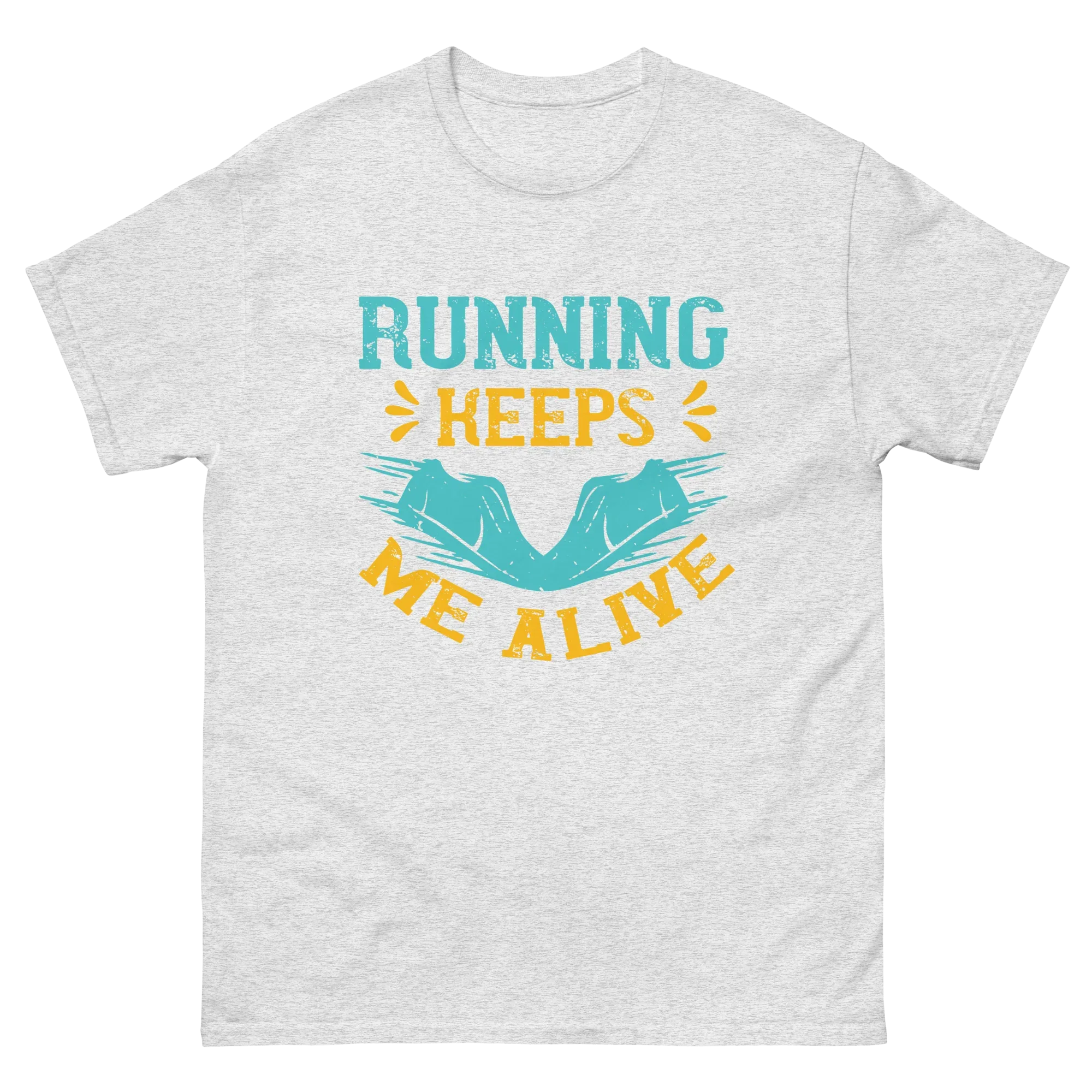 RUNNING KEEPS ME ALIVE unisex t-shirt - - Running t-shirts - Printoo Shop