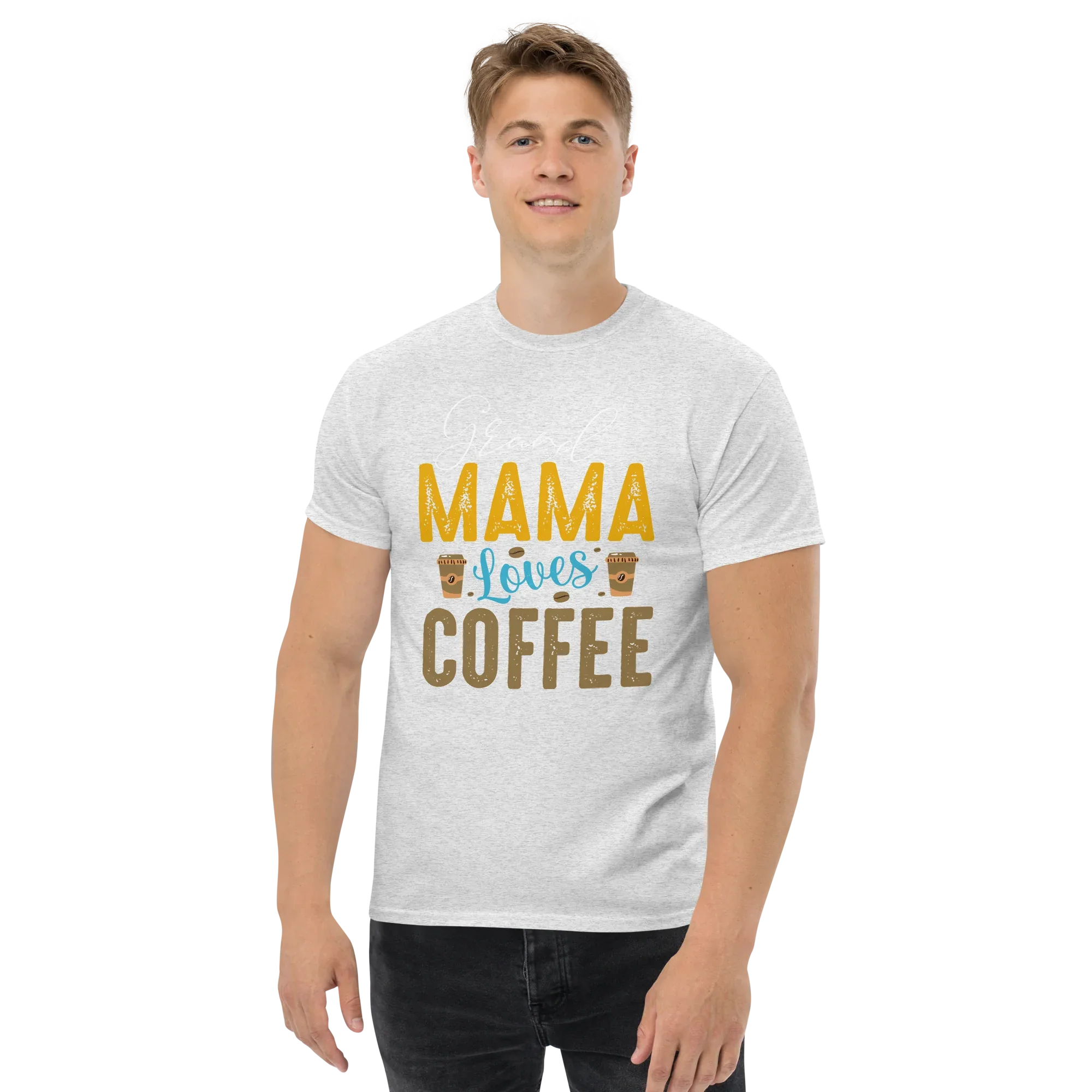 GRANDMA LOVES COFFEE unisex t-shirt - - - Printoo Shop
