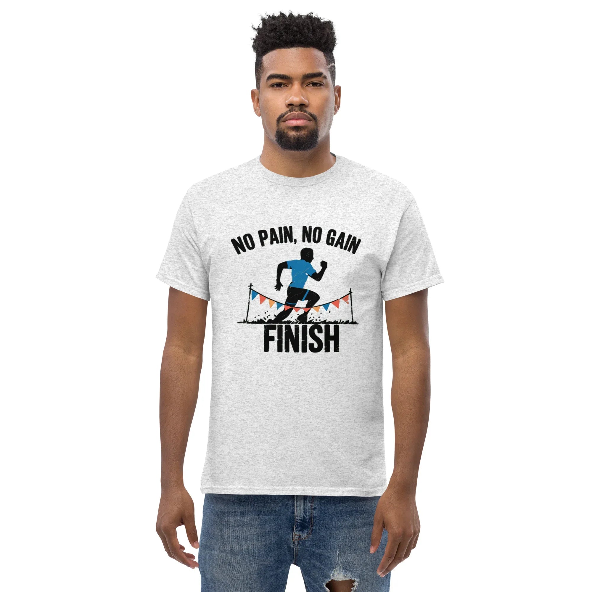 FINISH LINE VICTORY men’s t-shirt - Dark Heather / S - Printoo Shop - 6489722_15843
