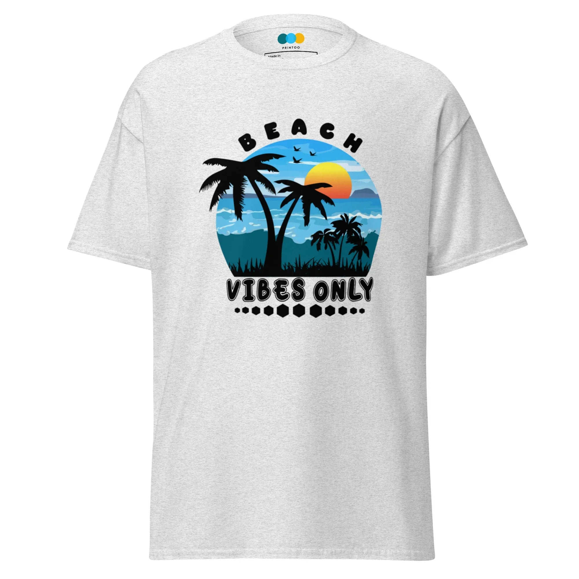 BEACH VIBES ONLY men’s t-shirt - Sapphire / S - Printoo Shop - 5821647_21659
