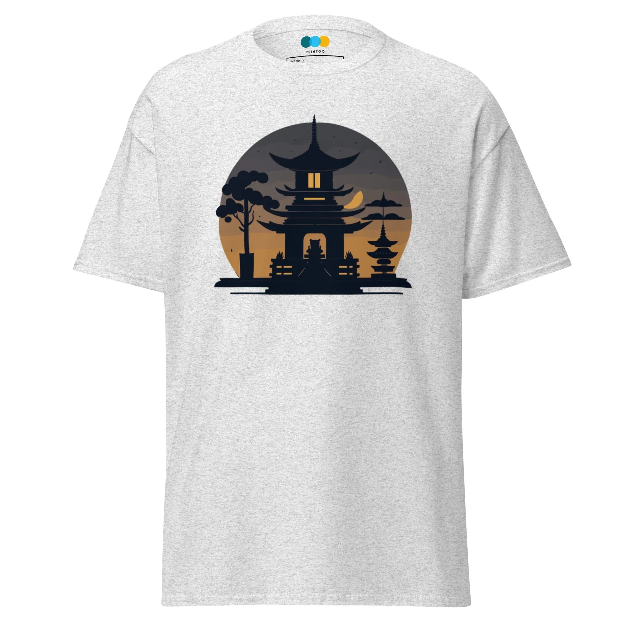 ZEN PAGODA NIGHT men’s t-shirt - Dark Chocolate / S - Printoo Shop - 2121444_15837