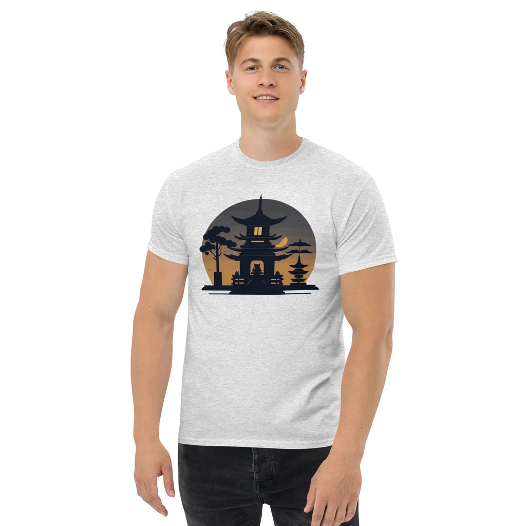 ZEN PAGODA NIGHT men’s t-shirt - Dark Chocolate / S - Printoo Shop - 2121444_15837
