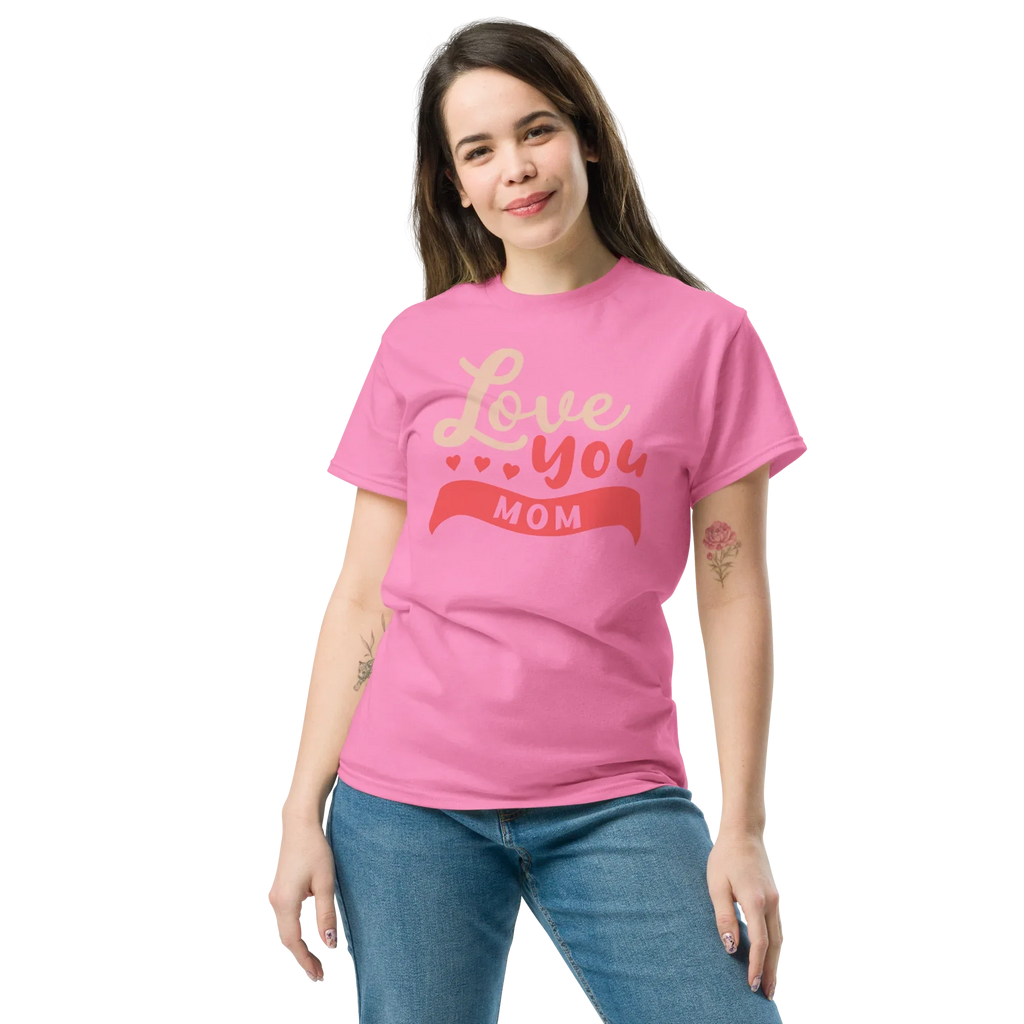 LOVE YOU MOM unisex t-shirt - Printoo Shop - - Mom t-shirts, t-shirt, unisex, Unisex Classic Tee | Gildan 5000