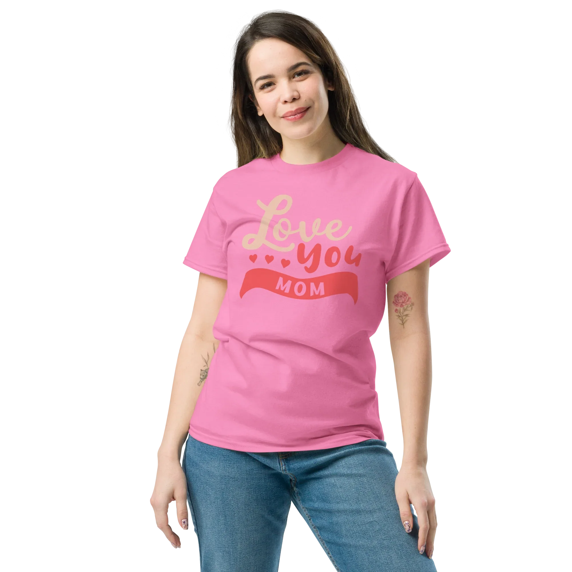 LOVE YOU MOM unisex t-shirt - Printoo Shop - - Mom t-shirts, t-shirt, unisex, Unisex Classic Tee | Gildan 5000