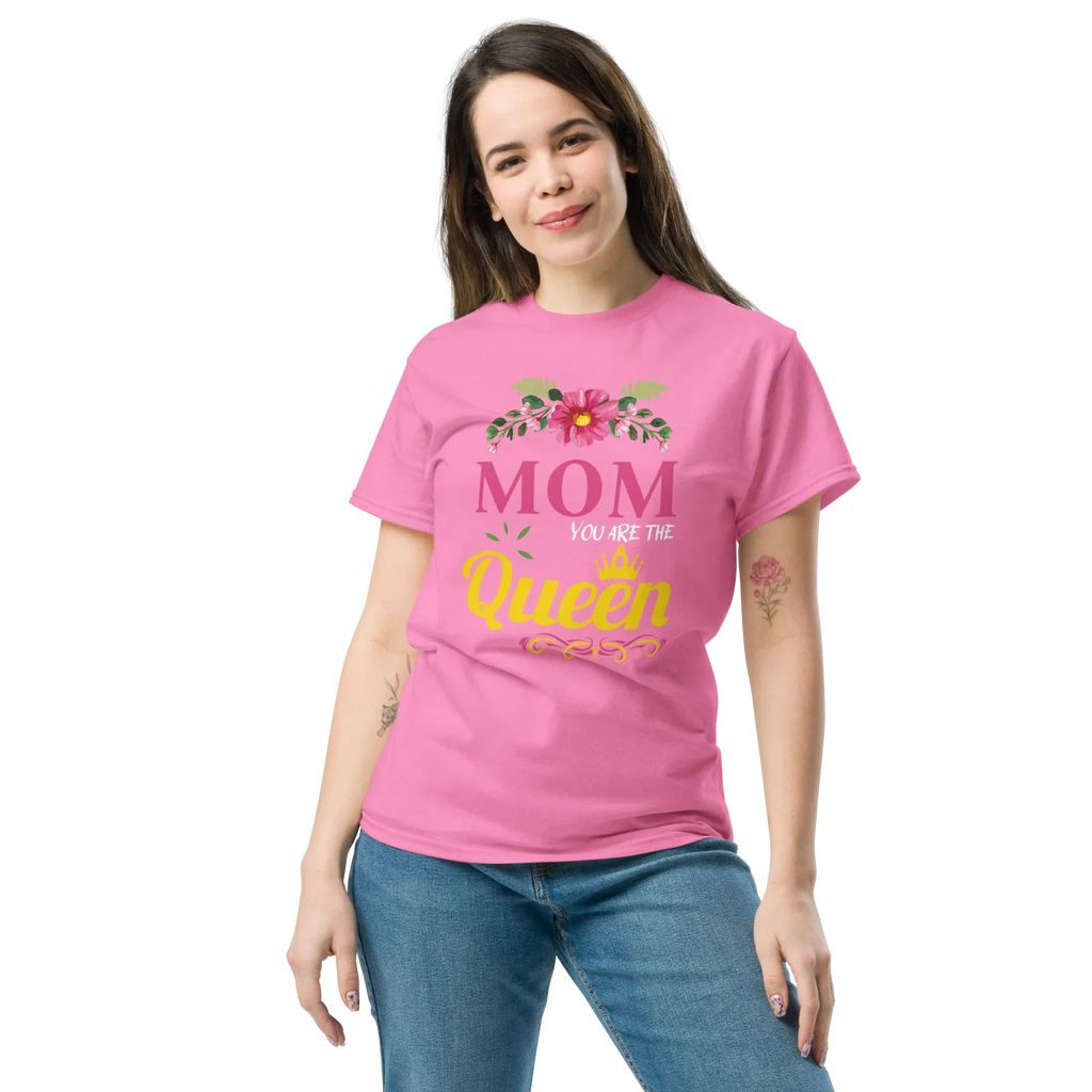 MOM QUEEN unisex t-shirt - Printoo Shop - - Mom t-shirt, t-shirt, unisex, Unisex Classic Tee | Gildan 5000