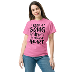KEEP A SOUND IN YOUR HEART unisex t-shirt - - Music t-shirts - Printoo Shop