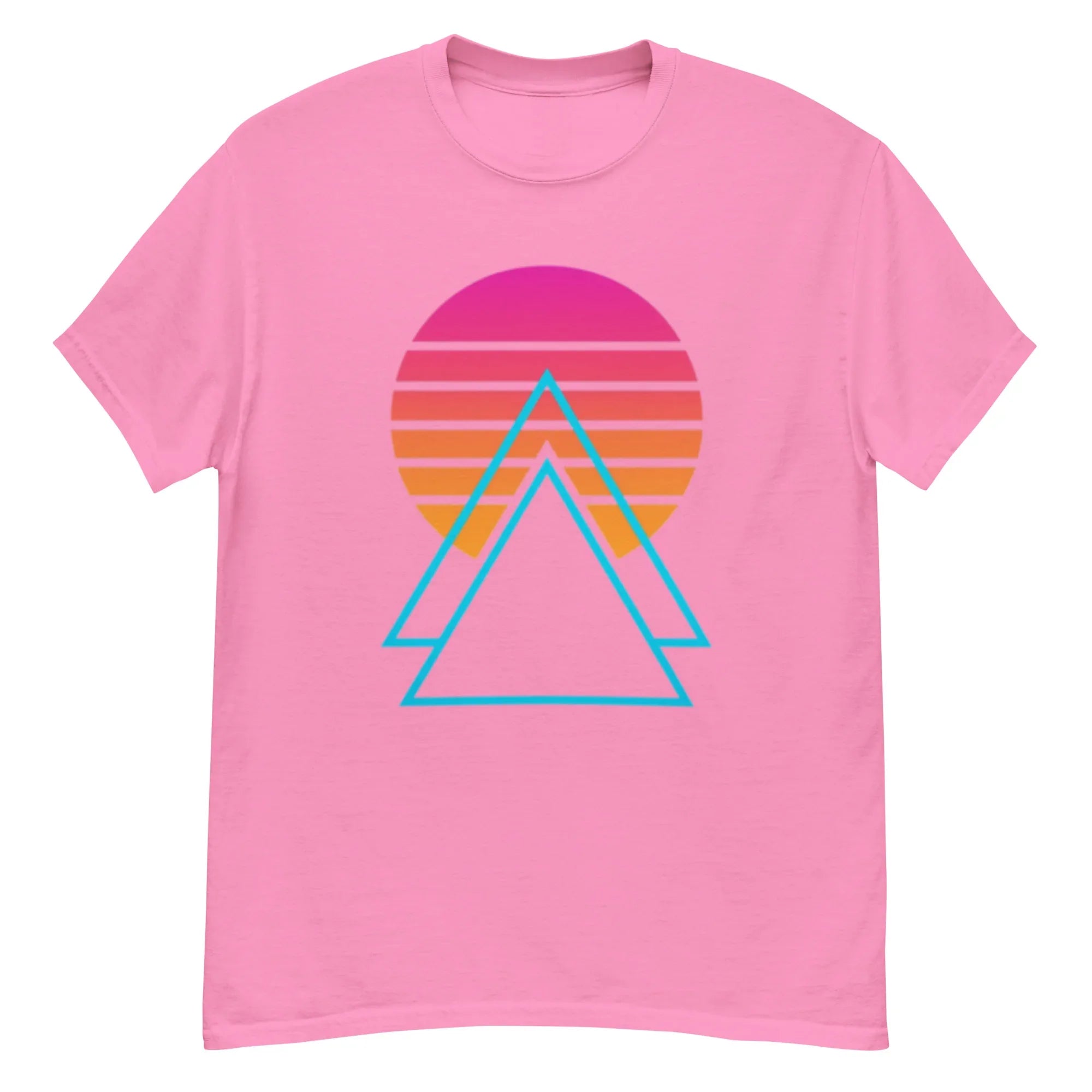 TWILIGHT TRIANGLES unisex t-shirt - Printoo Shop - - Retro & Synthwave T-Shirts, t-shirt, unisex, Unisex Classic Tee | Gildan 5000
