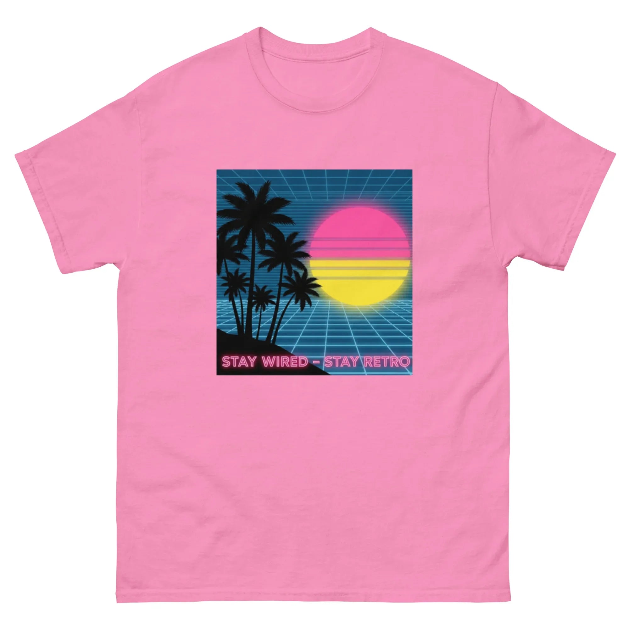 STAY WIRED STAY RETRO unisex t-shirt - Printoo Shop - - Retro & Synthwave T-Shirts, t-shirt, unisex, Unisex Classic Tee | Gildan 5000