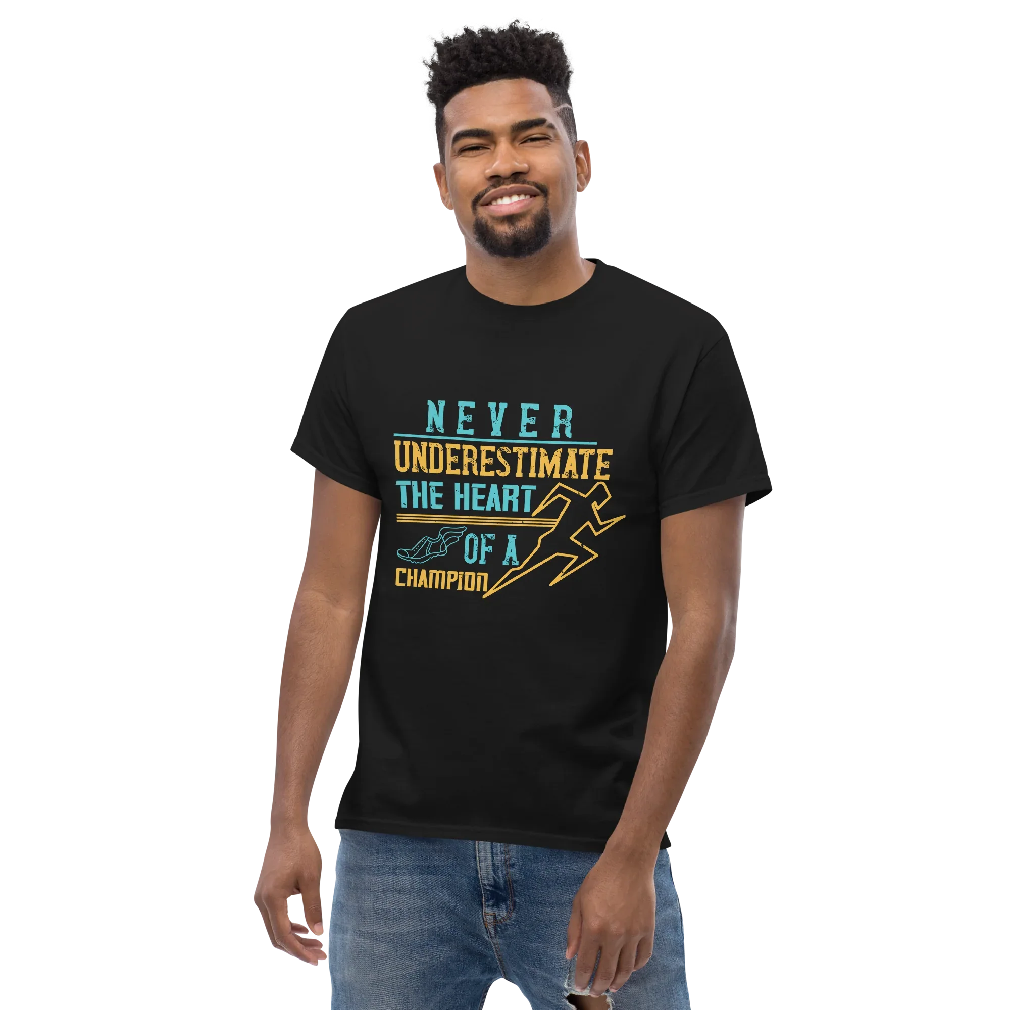 HEART OF A CHAMPION unisex t-shirt - - Running - Printoo Shop