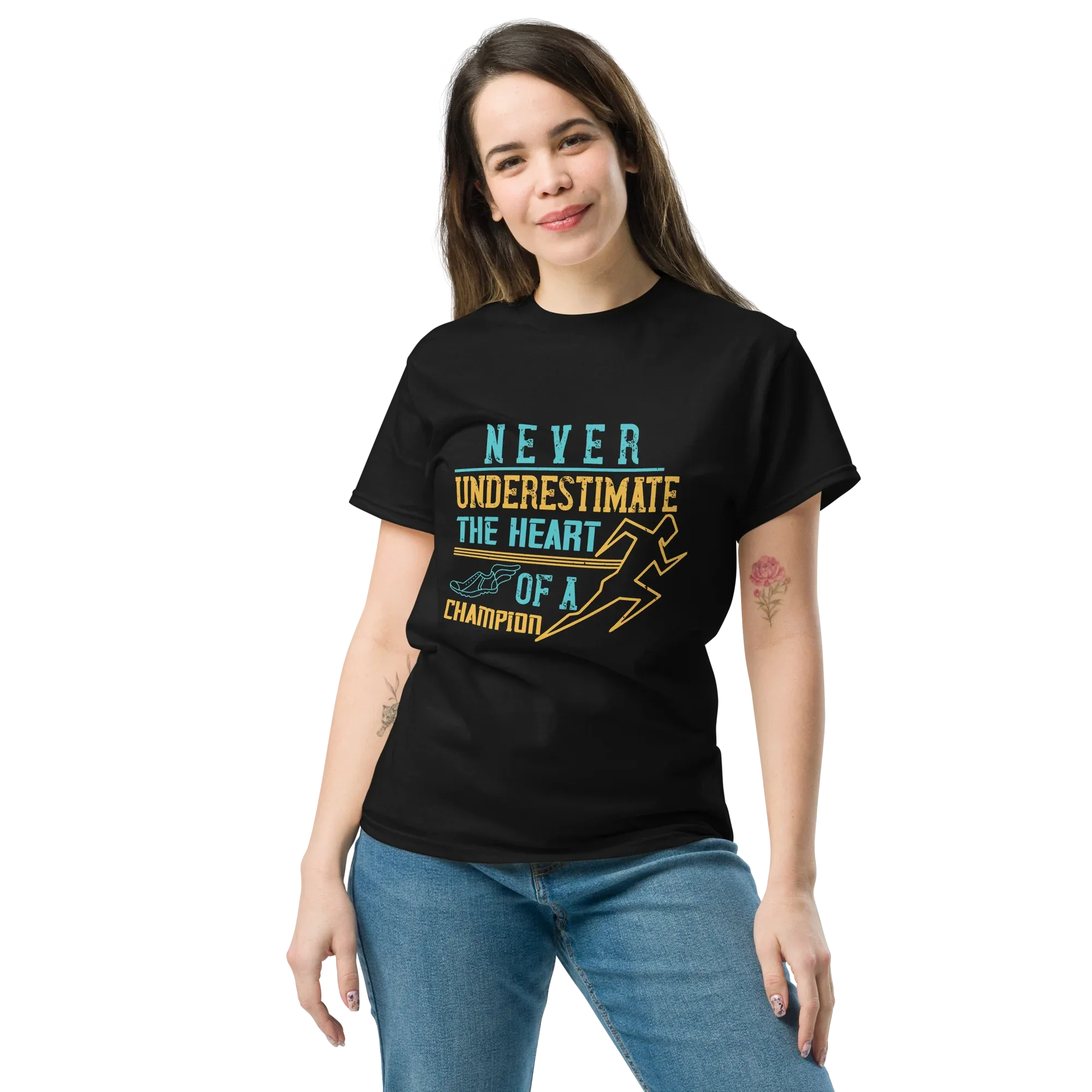HEART OF A CHAMPION unisex t-shirt - - Running - Printoo Shop