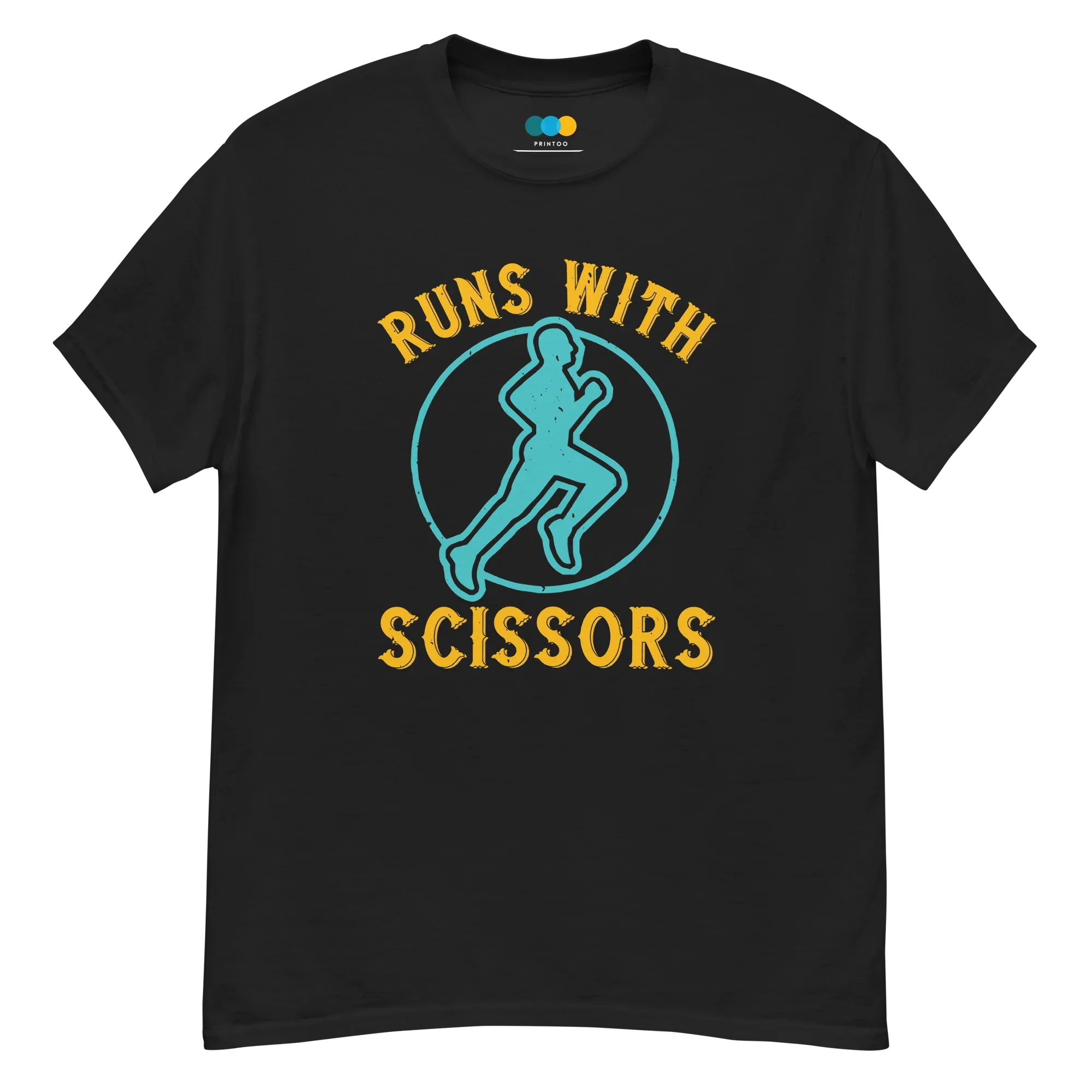 RUNS /w SCISSORS unisex t-shirt - - Running - Printoo Shop