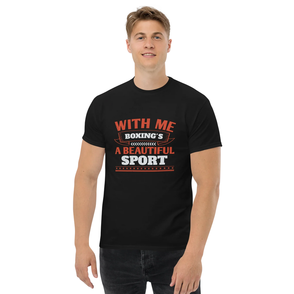 BOXING IS BEAUTIFUL unisex t-shirt - Printoo Shop - - boxing, Regular fit, t-shirt, unisex, Unisex Classic Tee | Gildan 5000