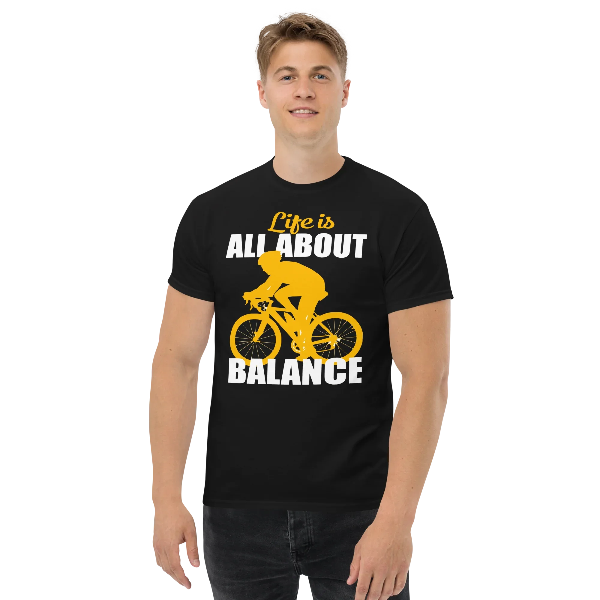 BALANCED LIFE unisex t-shirt - Printoo Shop - - bicycle, t-shirt, unisex, Unisex Classic Tee | Gildan 5000