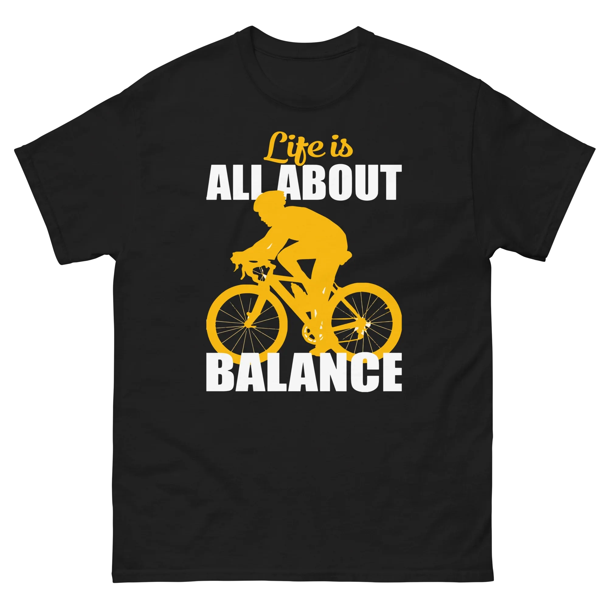 BALANCED LIFE unisex t-shirt - Printoo Shop - - bicycle, t-shirt, unisex, Unisex Classic Tee | Gildan 5000