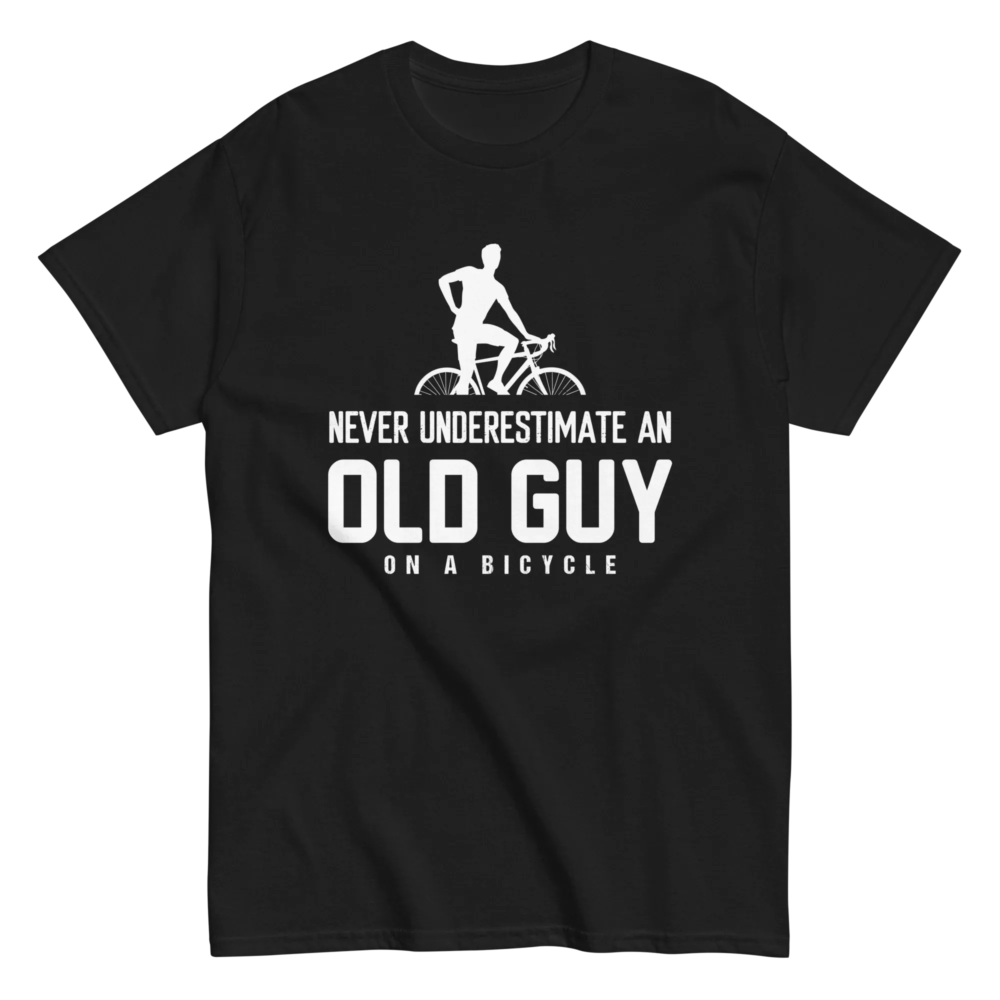 OLD GUY ON A BICYCLE unisex t-shirt - - Bicycle t-shirts - Printoo Shop