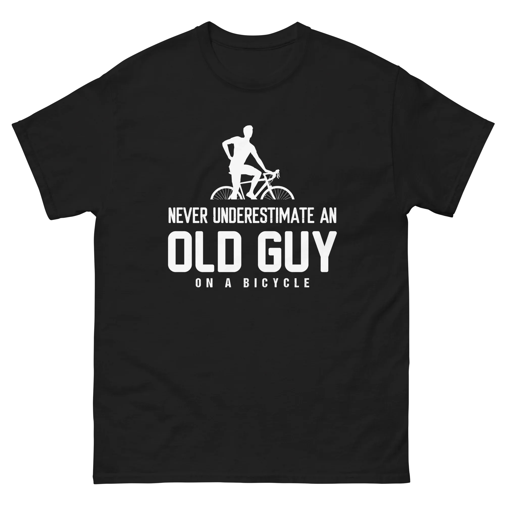 OLD GUY ON A BICYCLE unisex t-shirt - - Bicycle t-shirts - Printoo Shop