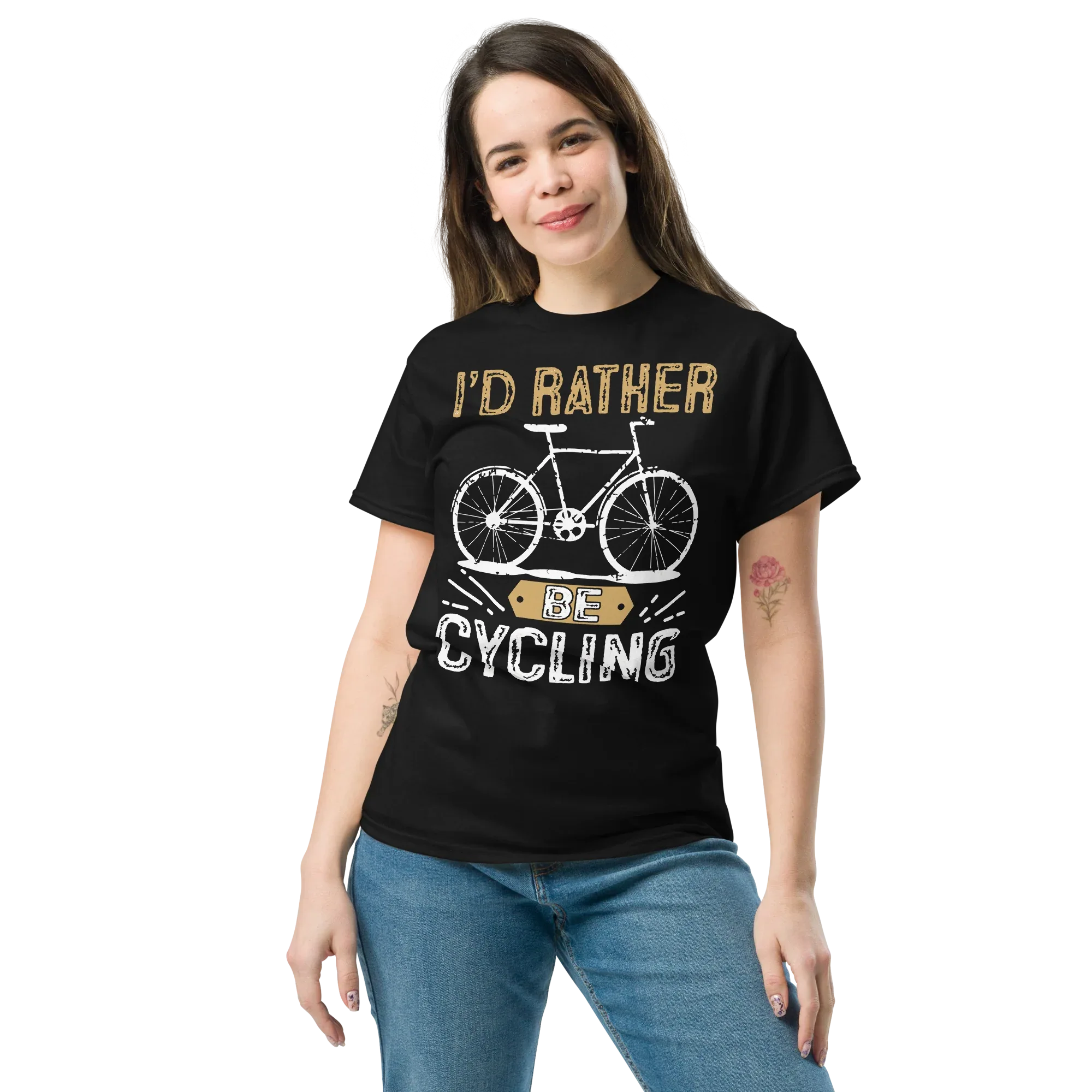 I'D RATHER BE CYCLING unisex t-shirt - - Bicycle t-shirts - Printoo Shop