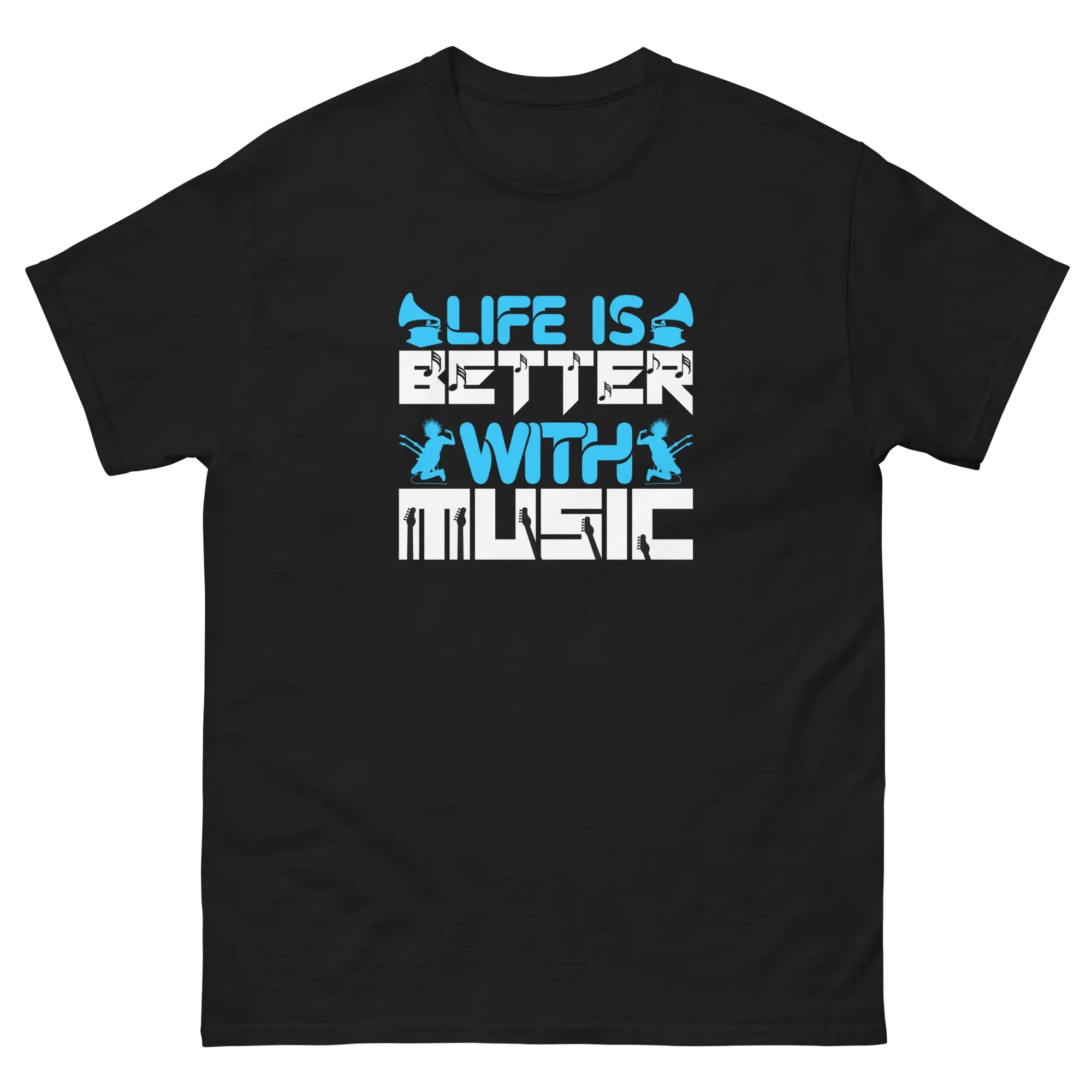 LIFE IS BETTER WITH MUSICR unisex t-shirt - - Music t-shirts - Printoo Shop
