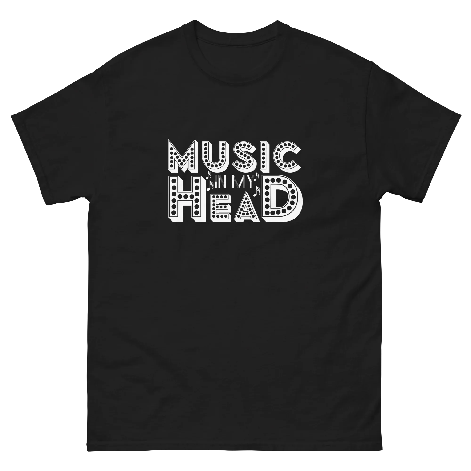 MUSIC IN MY HEAD unisex t-shirt - - Music t-shirts - Printoo Shop