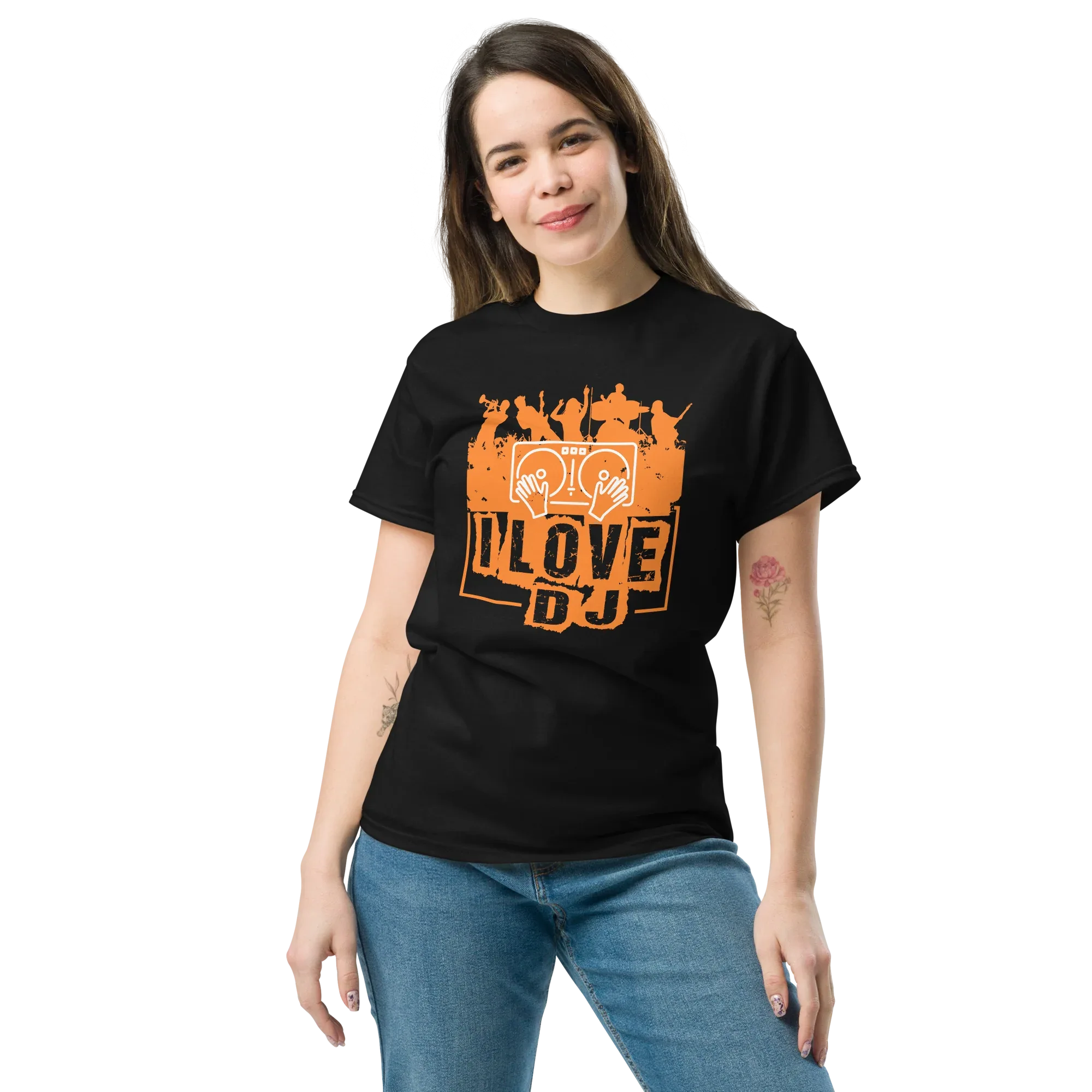 I LOVE DJ unisex t-shirt - - Music t-shirts - Printoo Shop