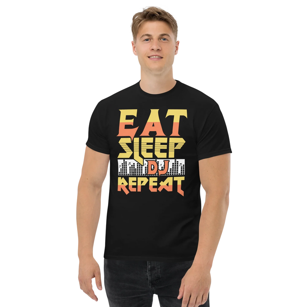 EAT SLEEP DJ REPEAT unisex t-shirt - - Music t-shirts - Printoo Shop