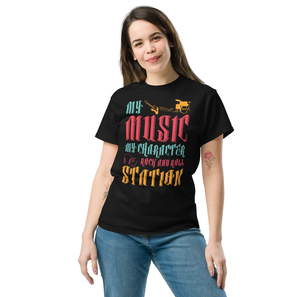 MY MUSIC MY CHARACTER unisex t-shirt - - Music t-shirts - Printoo Shop