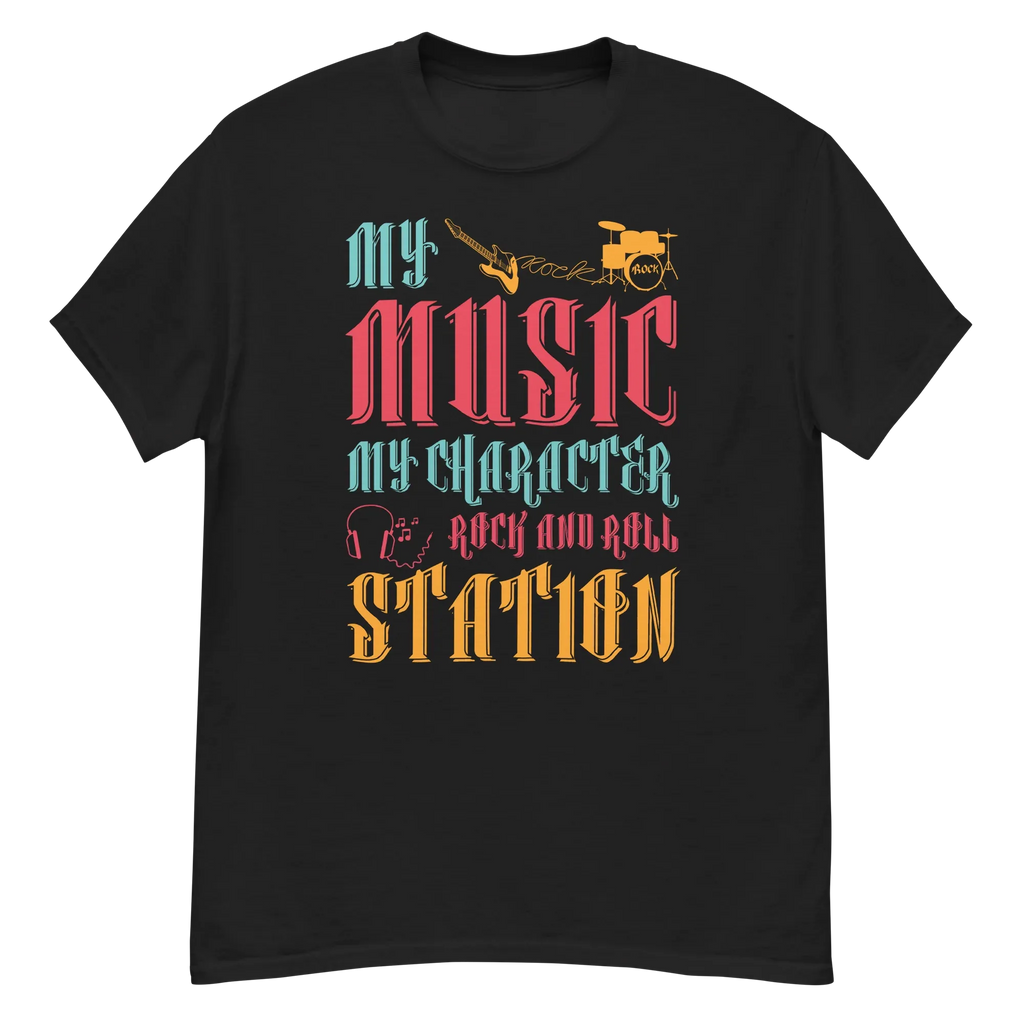 MY MUSIC MY CHARACTER unisex t-shirt - - Music t-shirts - Printoo Shop