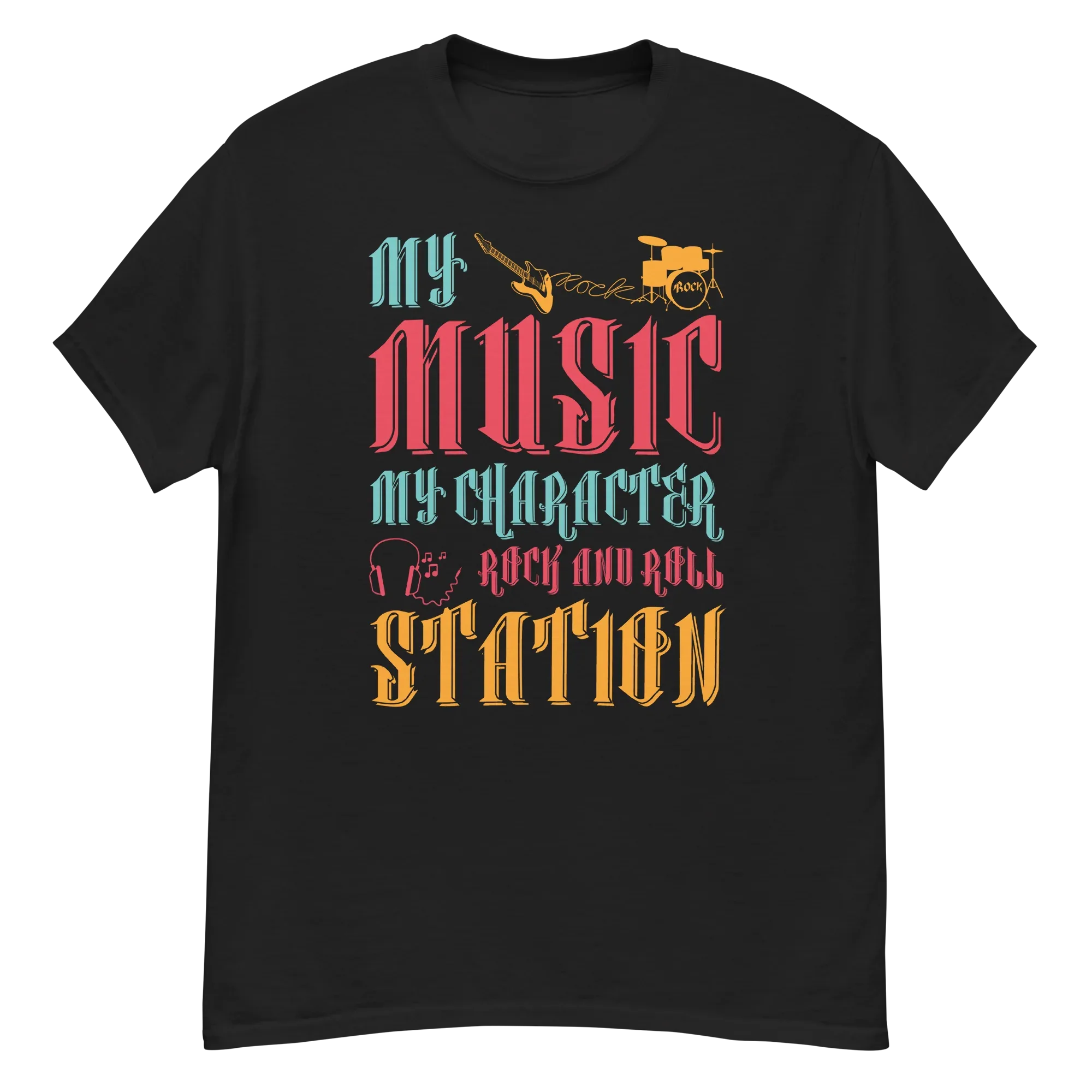 MY MUSIC MY CHARACTER unisex t-shirt - - Music t-shirts - Printoo Shop