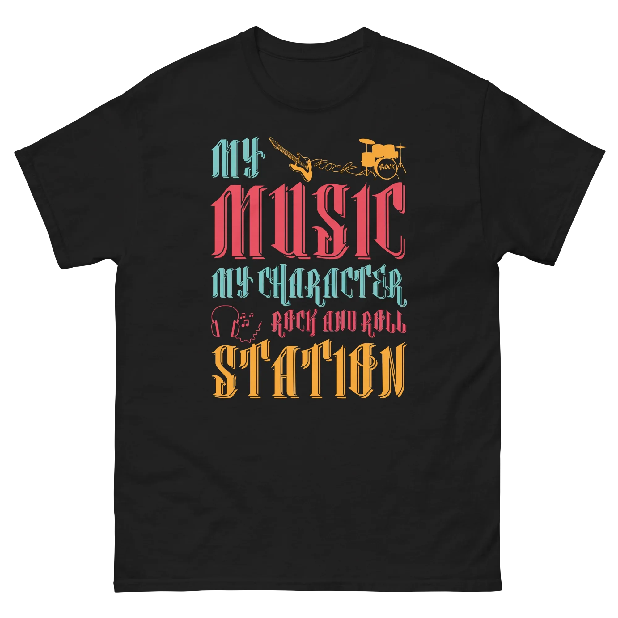 MY MUSIC MY CHARACTER unisex t-shirt - Printoo Shop - - 039.png, Music t-shirt, t-shirt, unisex, Unisex Classic Tee | Gildan 5000
