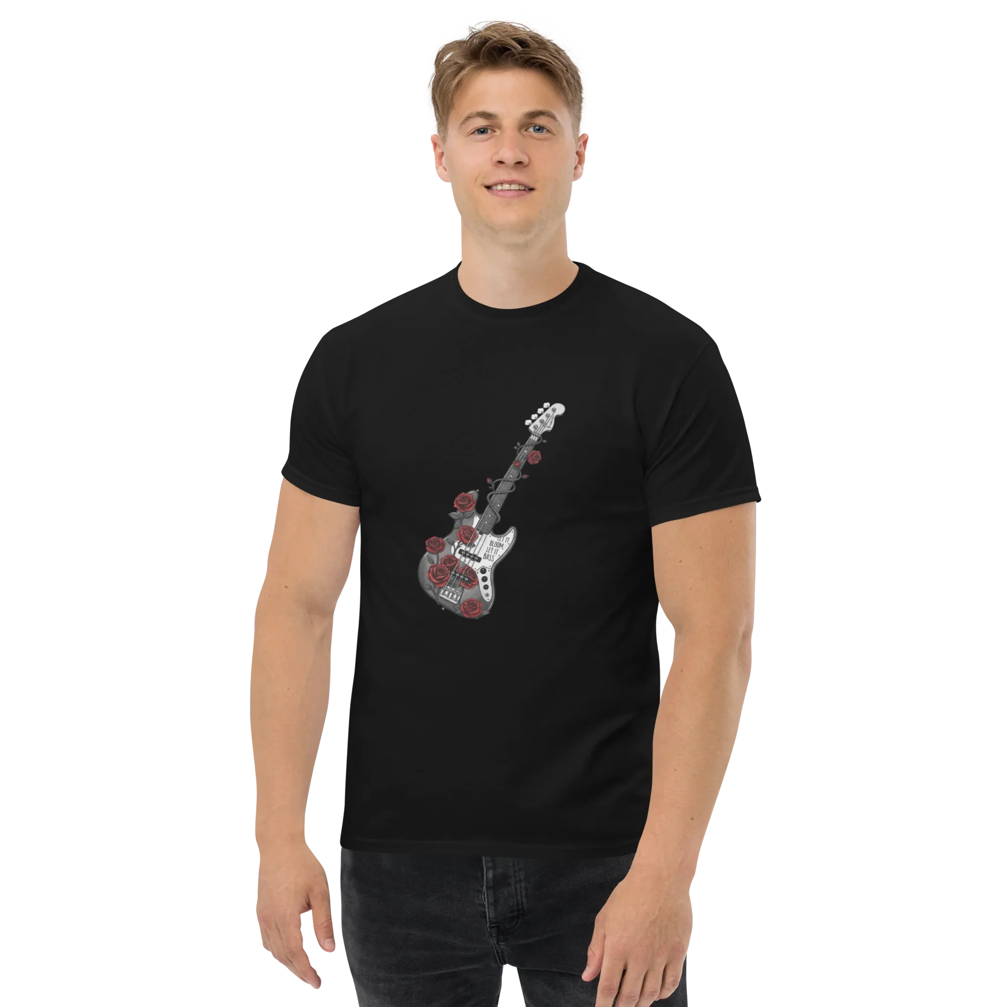 ROSE & GUITAR unisex t-shirt - - - Printoo Shop