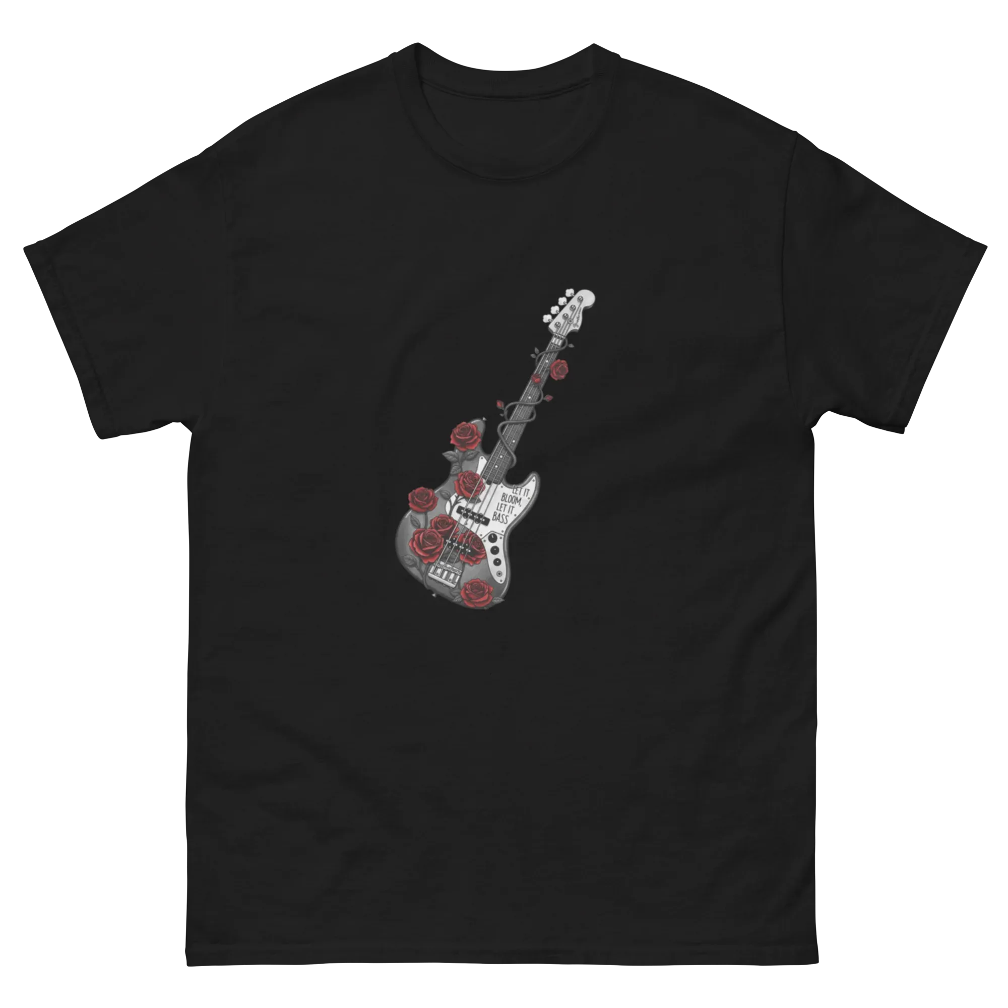 ROSE & GUITAR unisex t-shirt - Printoo Shop - - metalmusic, Music t-shirt, t-shirt, unisex, Unisex Classic Tee | Gildan 5000