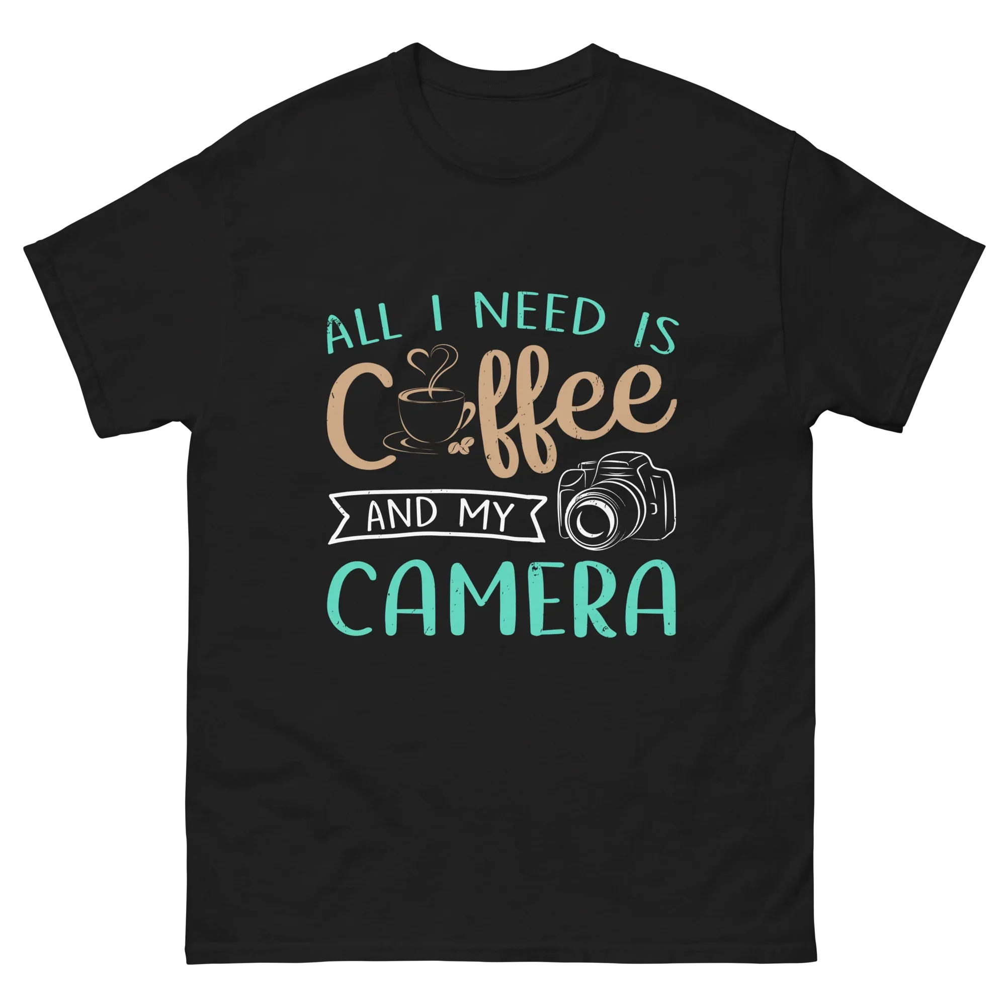 COFFEE AND CAMERA unisex t-shirt - Printoo Shop - - t-shirt, unisex, Unisex Classic Tee | Gildan 5000