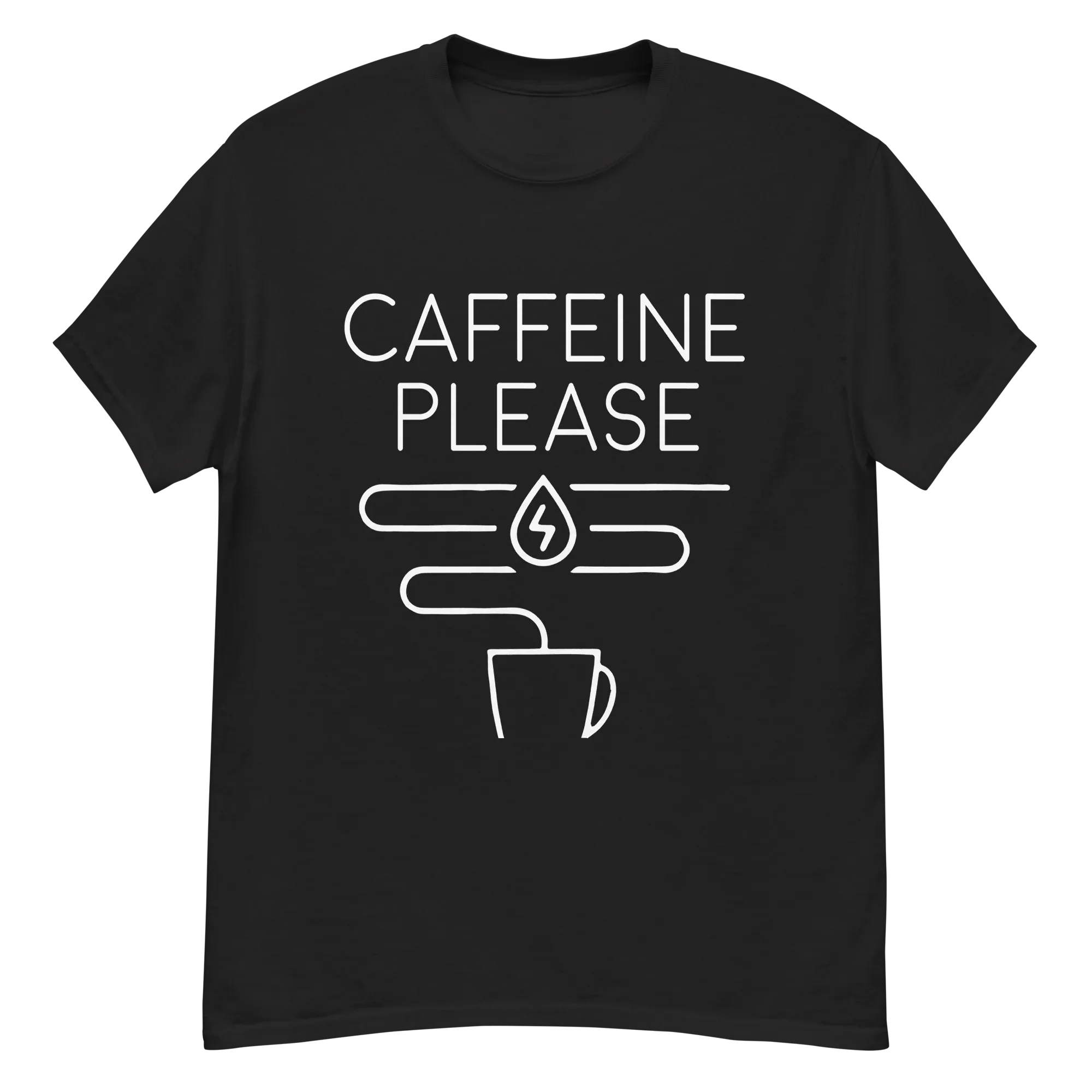 CAFFEINE PLEASE unisex t-shirt - Printoo Shop - - t-shirt, unisex, Unisex Classic Tee | Gildan 5000