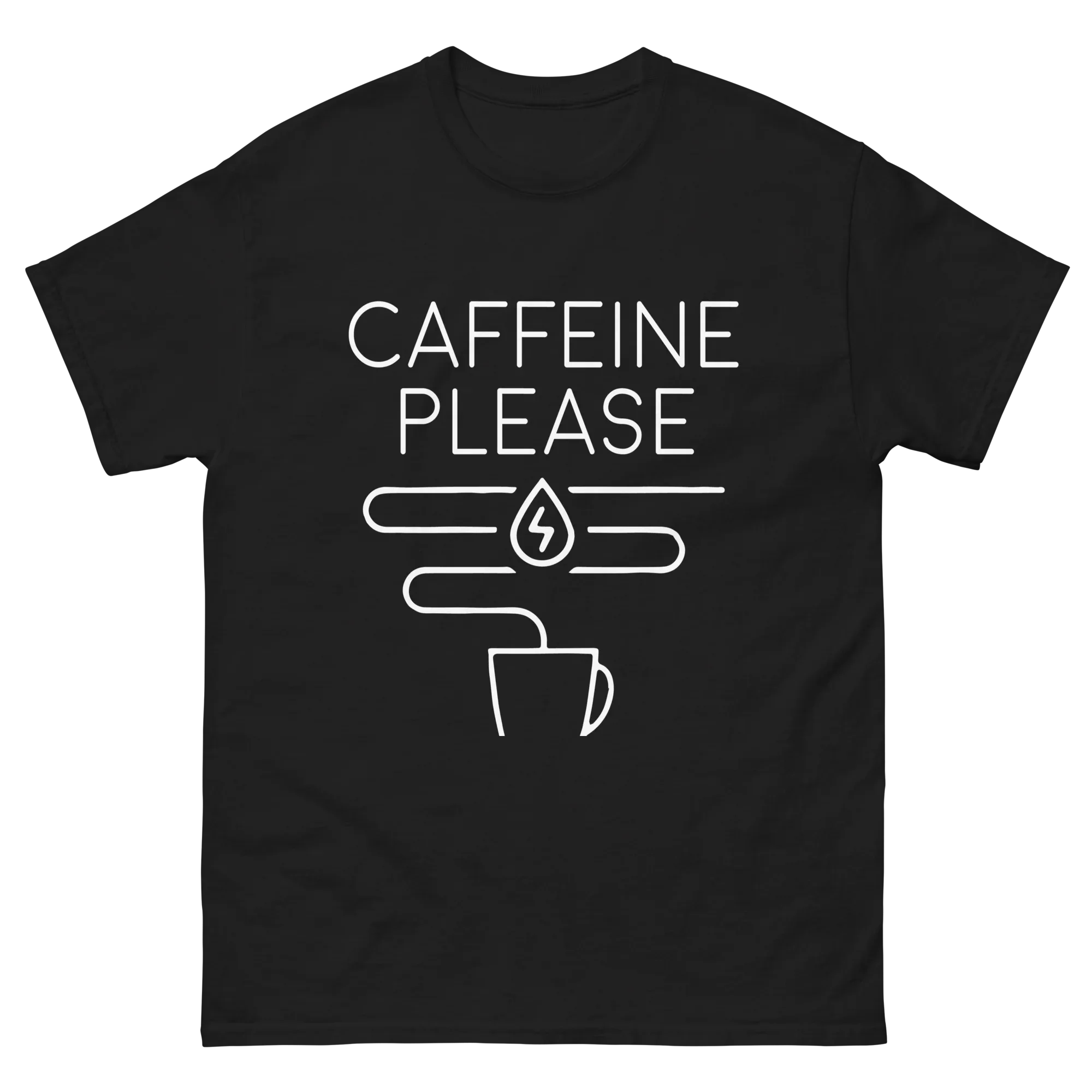 CAFFEINE PLEASE unisex t-shirt - Printoo Shop - - t-shirt, unisex, Unisex Classic Tee | Gildan 5000