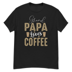 GRANDPA LOVES COFFEE unisex t-shirt - - - Printoo Shop