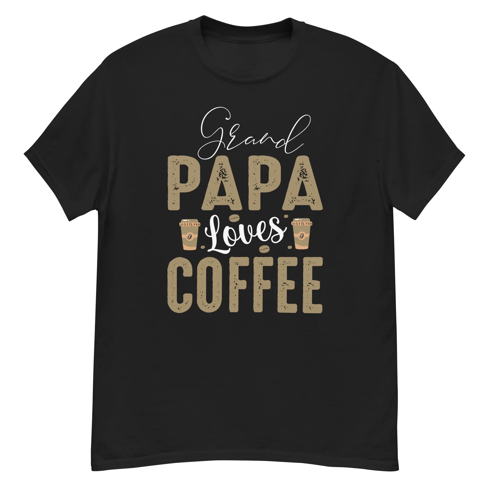 GRANDPA LOVES COFFEE unisex t-shirt - Printoo Shop - - t-shirt, unisex, Unisex Classic Tee | Gildan 5000