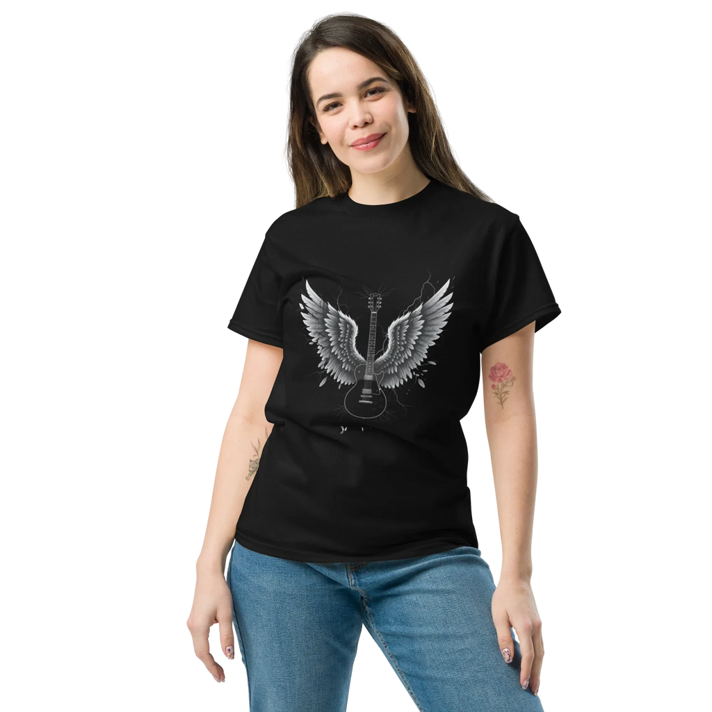 ANGEL WINGS unisex t-shirt - Printoo Shop - - metalmusic, Music t-shirt, t-shirt, unisex, Unisex Classic Tee | Gildan 5000