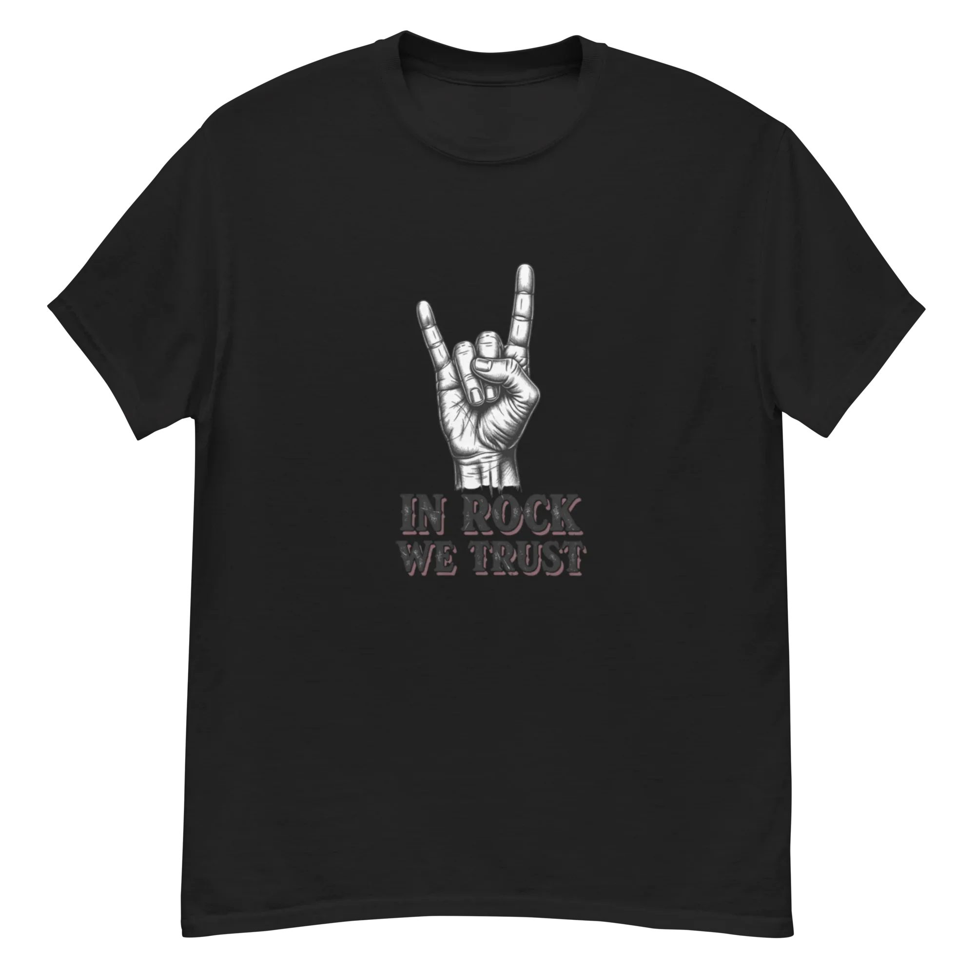 IN ROCK WE TRUST unisex t-shirt - Printoo Shop - - metalmusic, Music t-shirt, t-shirt, unisex, Unisex Classic Tee | Gildan 5000