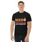 BEER GUNS BACON AND FREEDOM unisex t-shirt - - - Printoo Shop