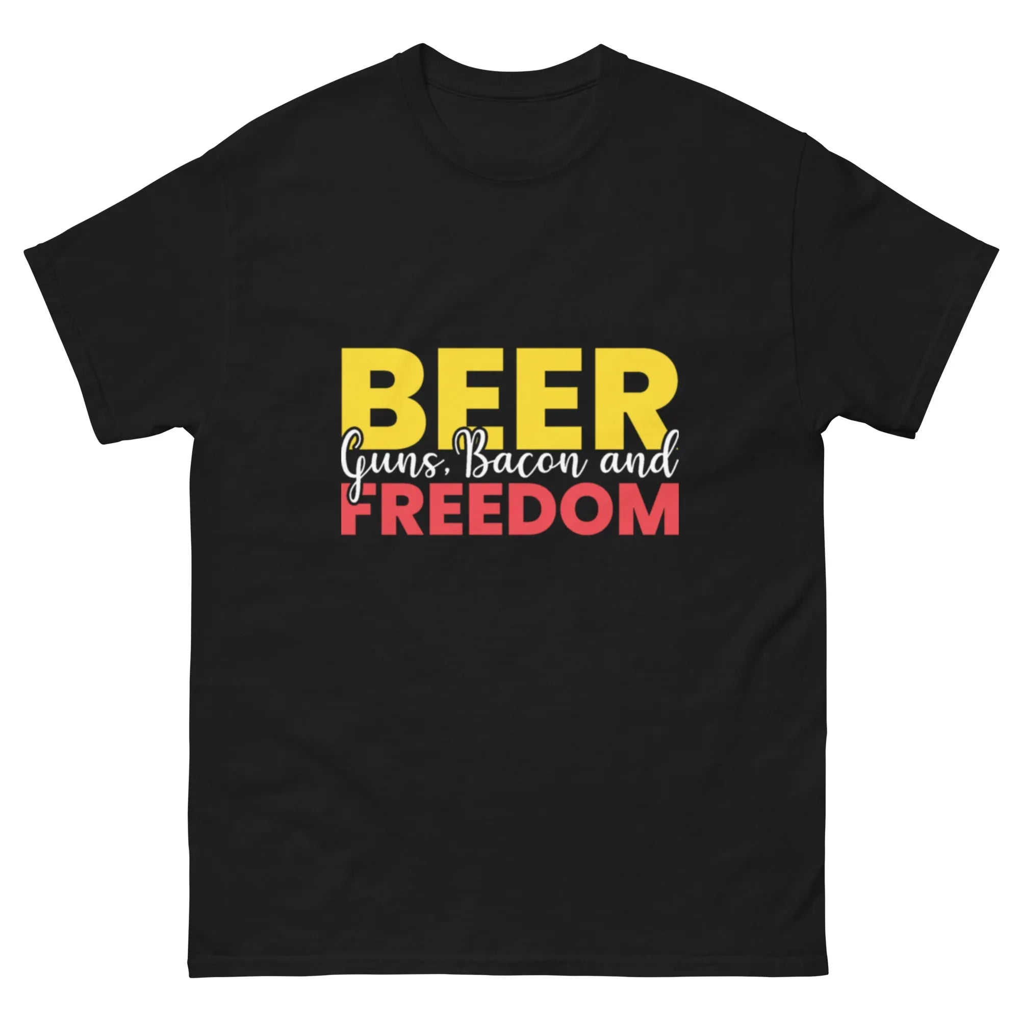 BEER & FREEDOM unisex t-shirt - Printoo Shop - - Alcohol, beer, t-shirt, unisex, Unisex Classic Tee | Gildan 5000