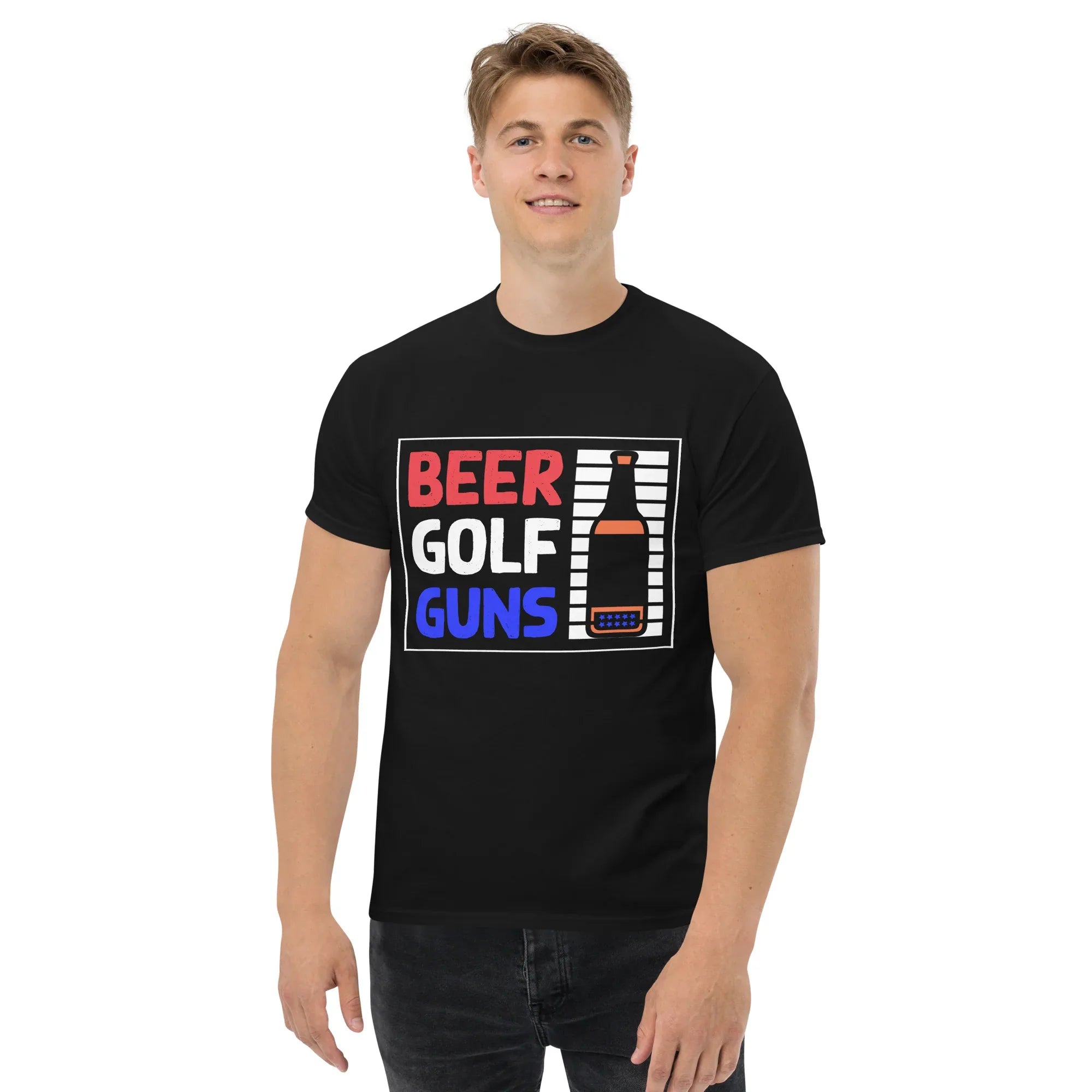 BEER GOLF GUNS unisex t-shirt - - - Printoo Shop
