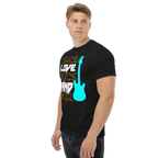 PEACE LOVE ROCK AND ROLL unisex t-shirt - - Music t-shirts - Printoo Shop