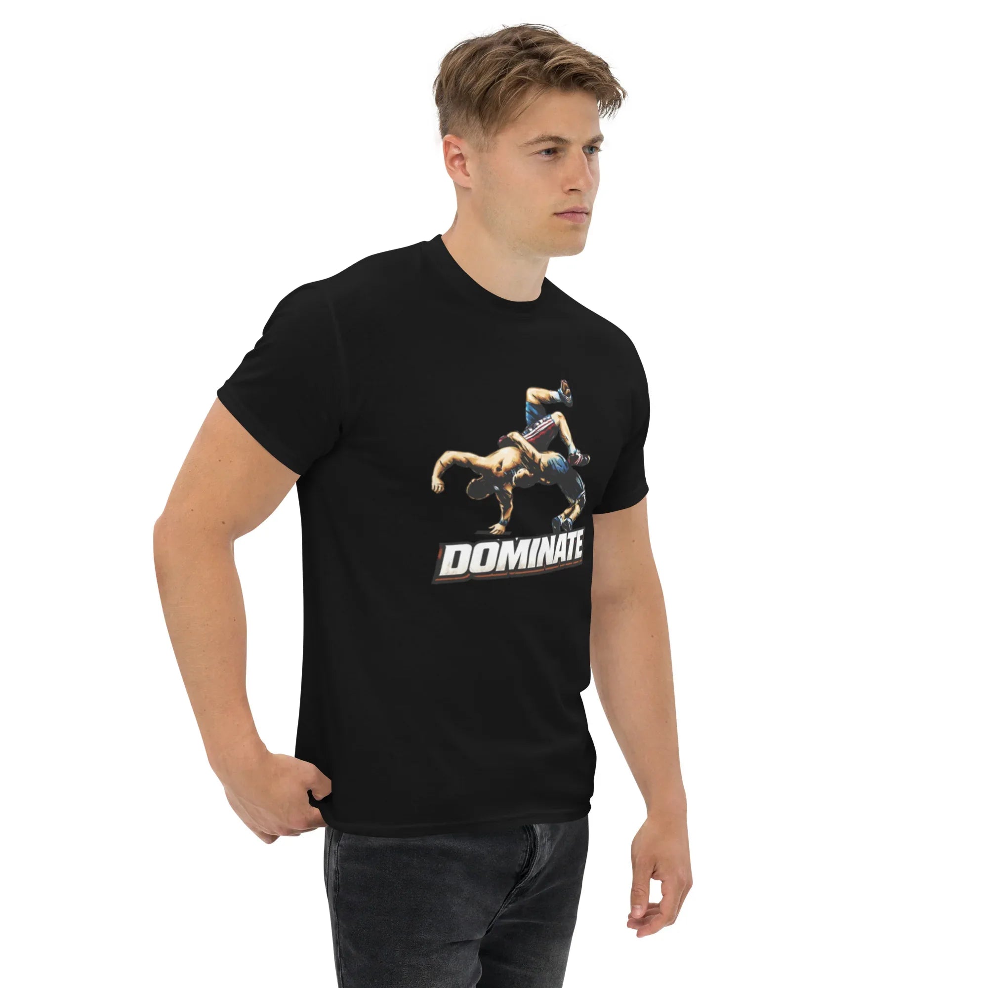DOMINATE men’s t-shirt - Black / S - Printoo Shop - 5846761_11546