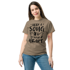 KEEP A SOUND IN YOUR HEART unisex t-shirt - - Music t-shirts - Printoo Shop