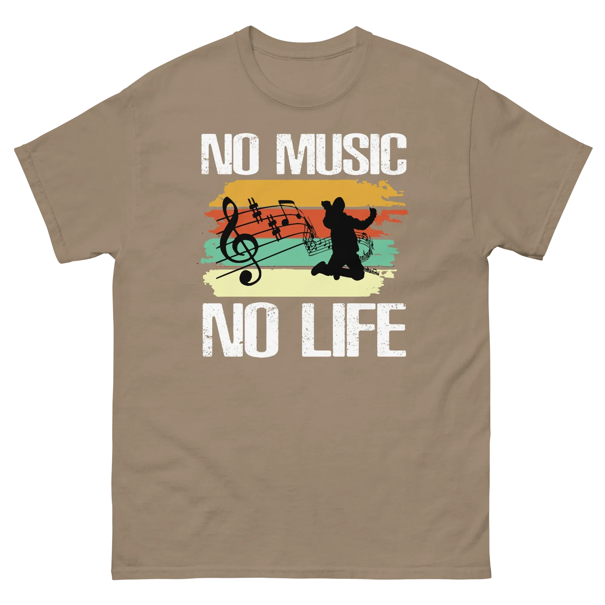 NO MUSIC NO LIFE unisex t -shirt - Printoo Shop - - 021.png, Music t-shirt, Unisex Classic Tee | Gildan 5000